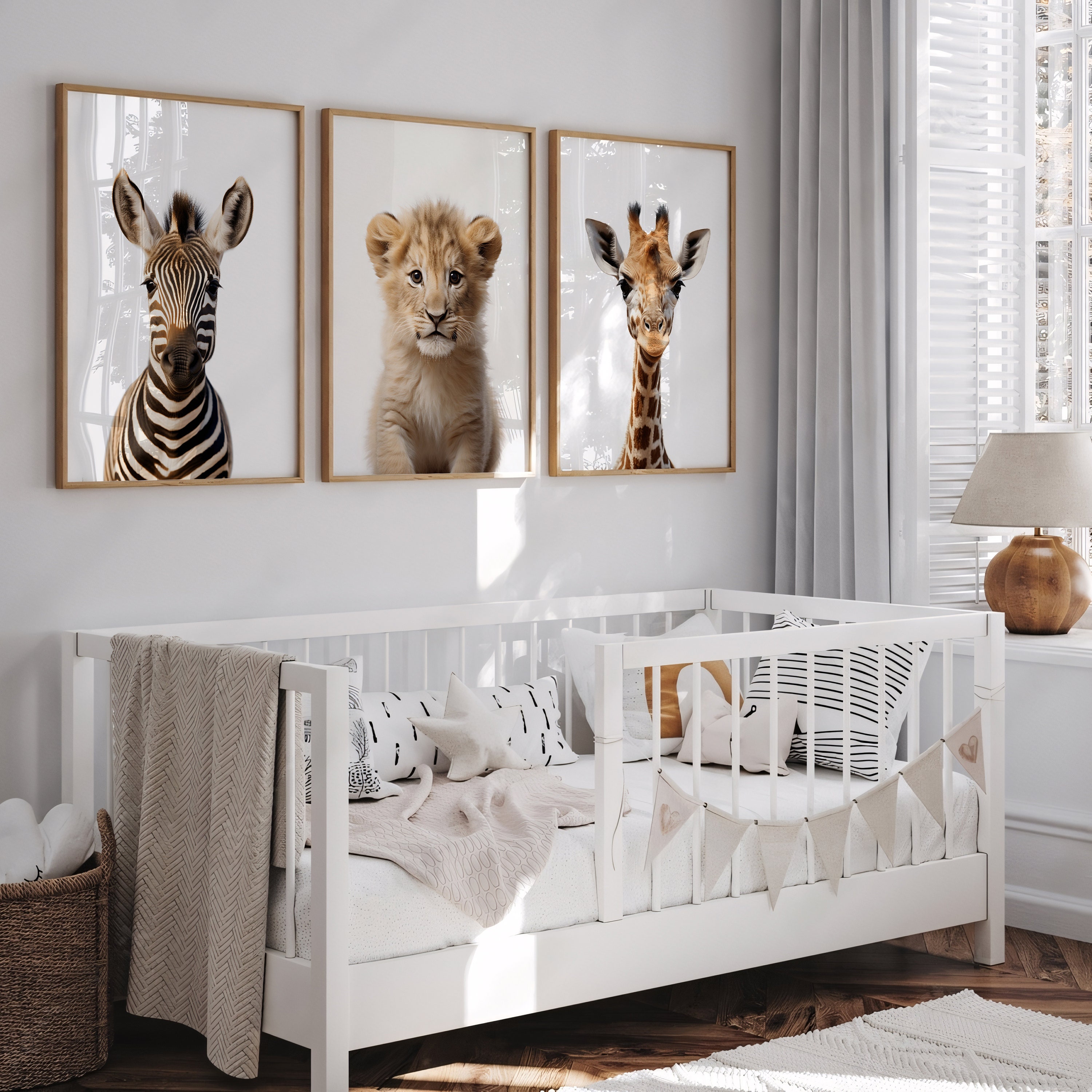 Safari Animal Prints Safari Nursery Decor Baby Christmas Gift Safari Nursery Set Jungle Nursery ...