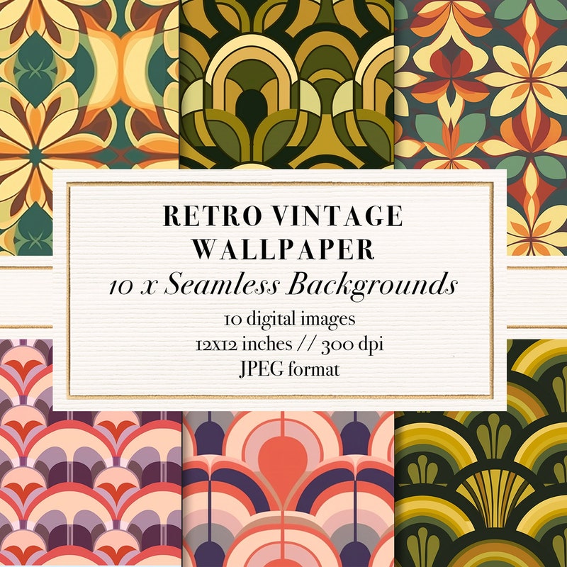 Sixties Wallpaper Etsy