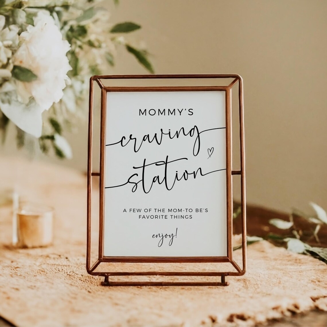 Mommy's Craving Station Sign, Baby Shower Game Sign, Instant Download ...