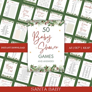 Baby Shower Spiele Bundle, Weihnachten Baby Shower Spiele, Winter Baby Shower Aktivitäten, Winter Wonderland Baby Shower Spiele, LB0036