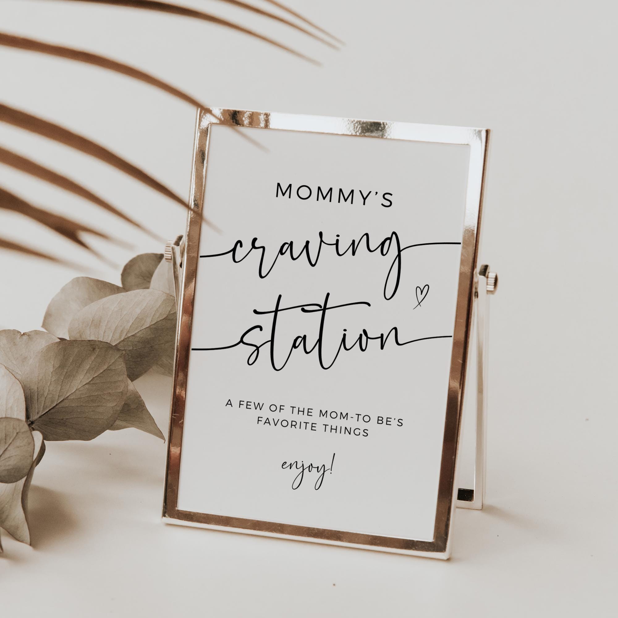 Mommy's Craving Station Sign, Baby Shower Game Sign, Instant Download ...
