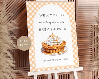 A Little Cutie Pie Is On The Way Baby Shower Welcome Sign, Thanksgiving Baby Shower, Autumn Baby Shower Sign, Sweet As Pie Baby Shower, LCP