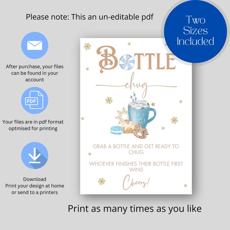 Baby Bottle Chug Game, Hot Chocolate Baby Shower, Christmas Baby Shower