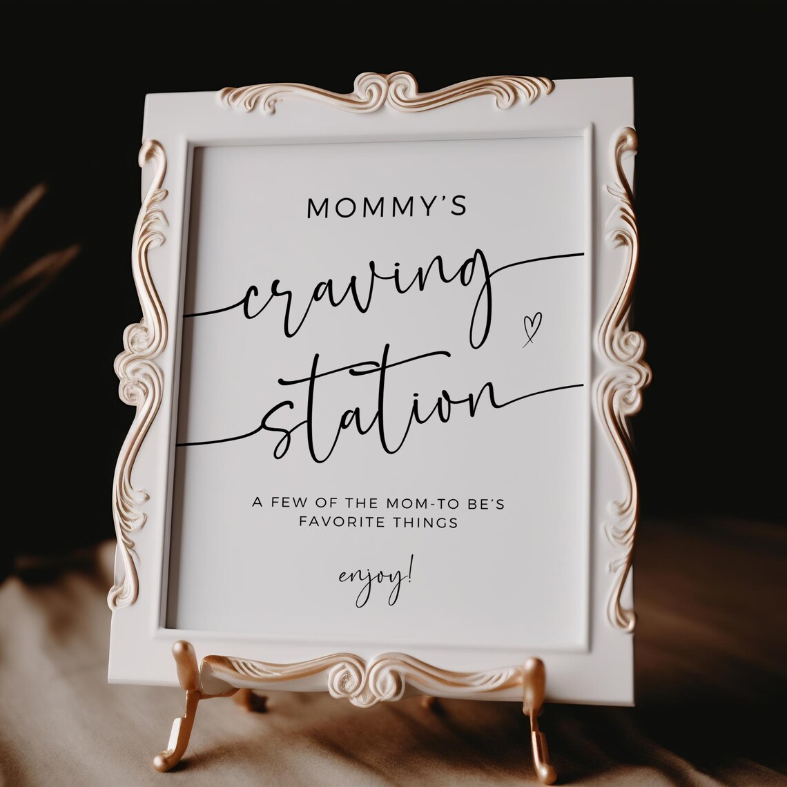 Mommy's Craving Station Sign, Baby Shower Game Sign, Instant Download ...