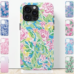Personalized iPhone Case cute pink blue green yellow flowers preppy painted fashion phone case for iPhone 15 pro max 14 13 12 11 Samsung S24