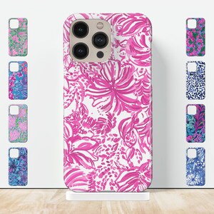 Preppy iPhone Case cute pink watercolor floral bright colorful hand painted flower phone case for iPhone 14 pro 13 pro max 12 mini plus 11