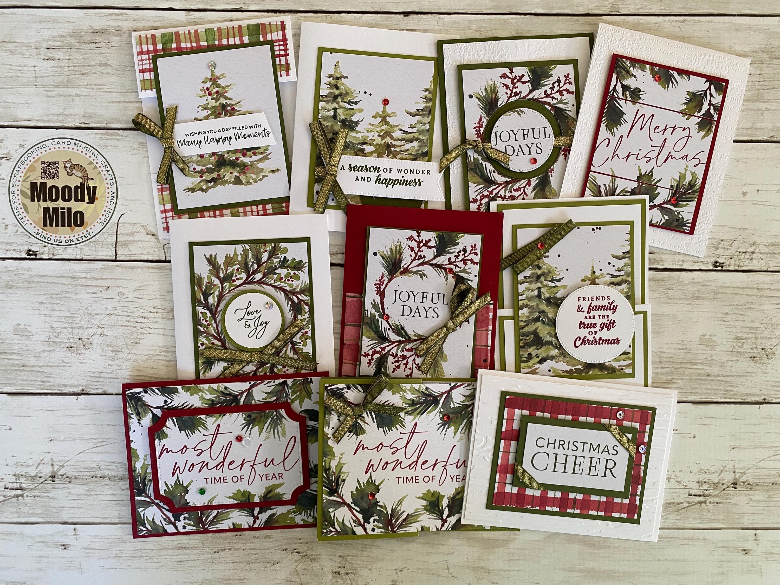 Christmas Card Set: Handmade Holiday Greetings Set of 10 - Etsy