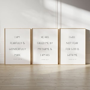 Set of 3 Nursery Bible Verse Printable, Nursery Bible Verse Wall Art, Nursery Scripture, Baby Room Decor, Christian Nursery Wall Art Decor