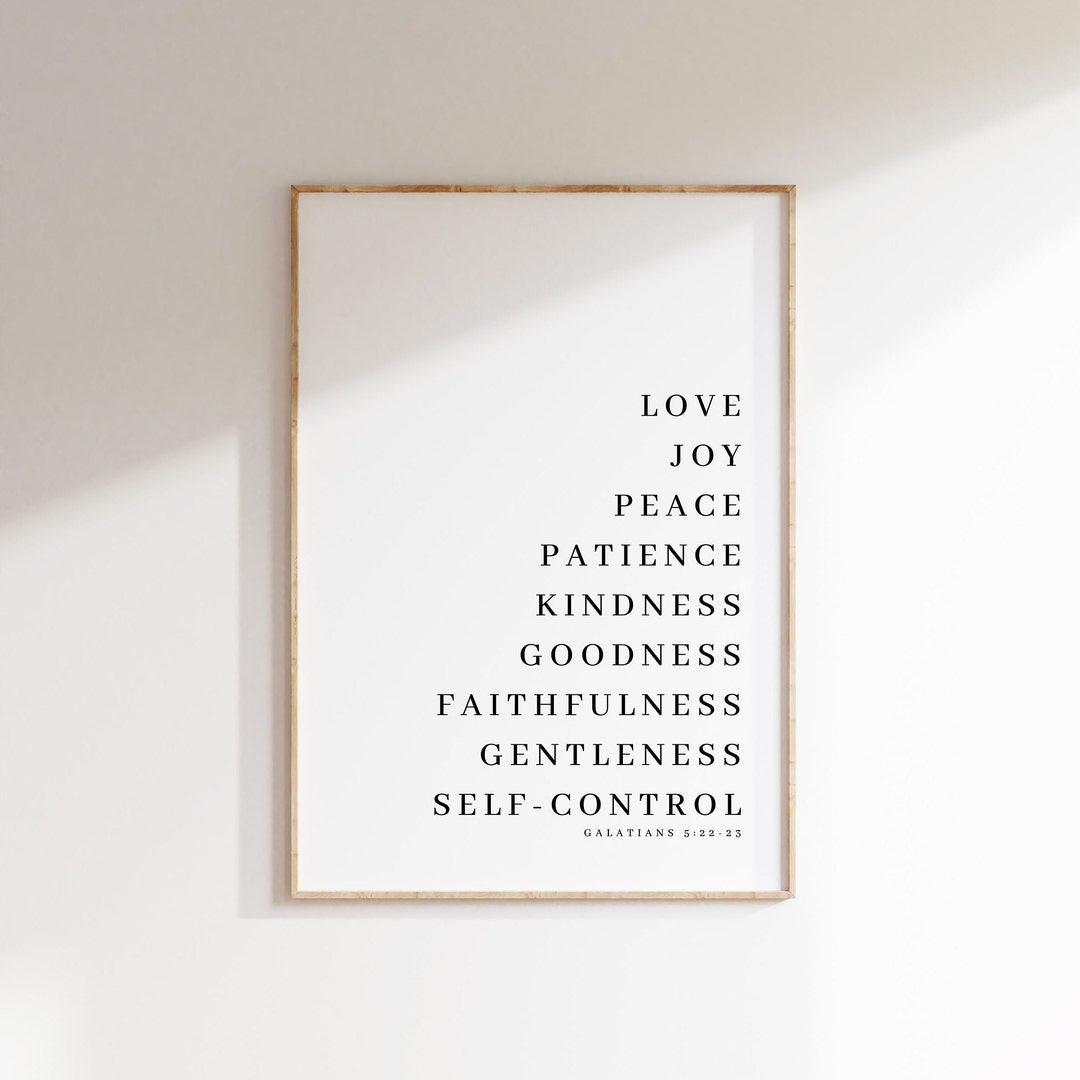 Galatians 5:22-23, Fruit of the Spirit Wall Art, Bible Verse Printable ...