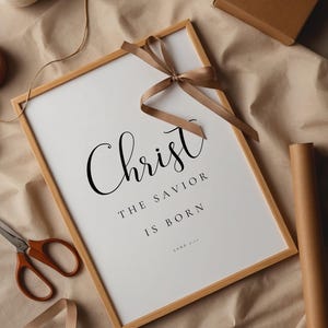 Luke 2:11, Christ the Savior is Born, Christian Christmas Wall Art ...