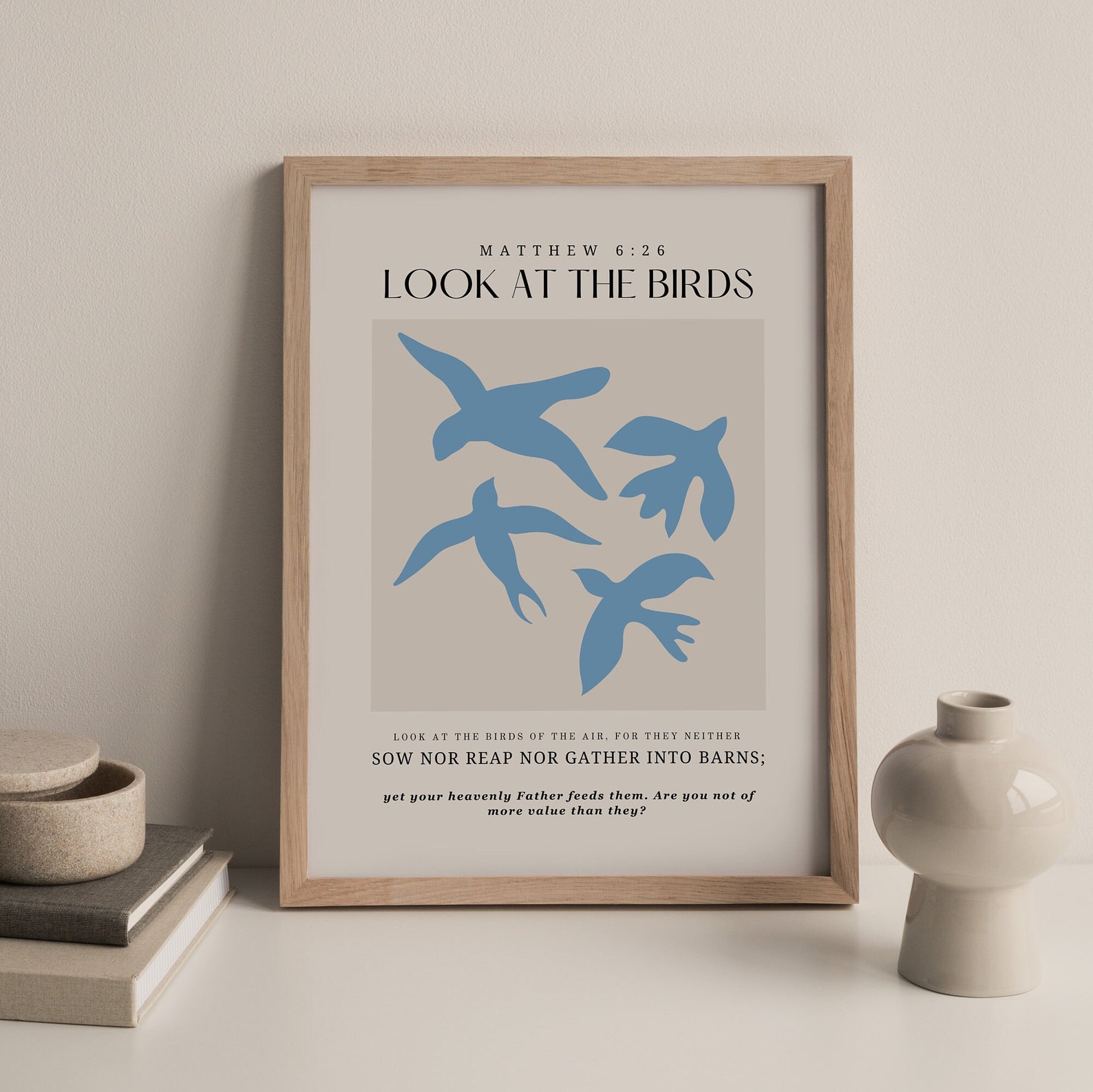 Matthew 6:26, Look at the Birds, Bible Verse Printable Wall Art ...