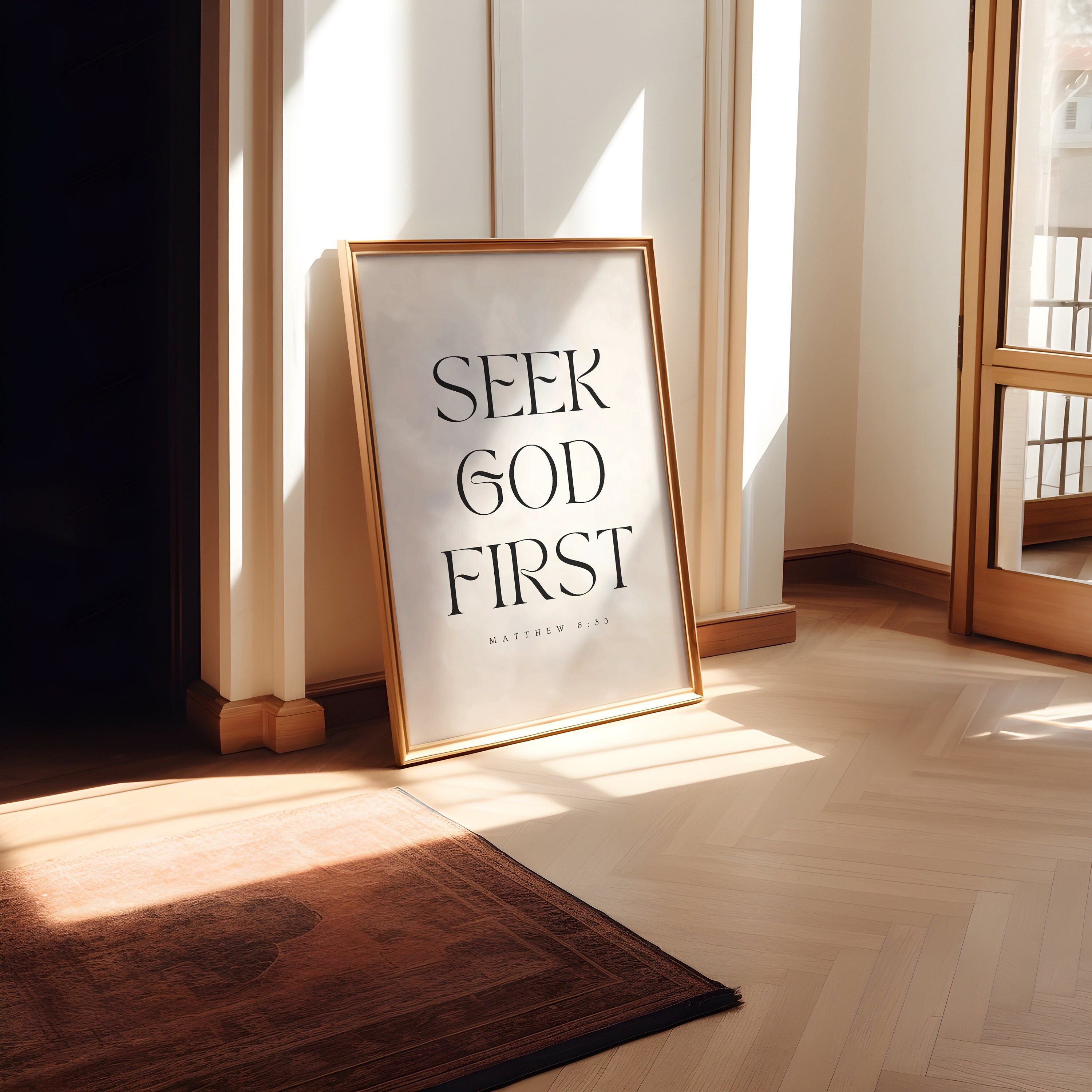 Matthew 6:33, Seek God First, Christian Printable, Bible Verse Wall Art ...