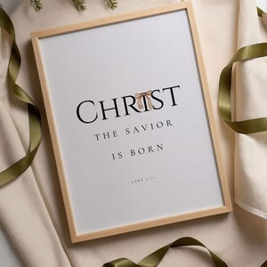 Luke 2:11, Christ the Savior is Born, Christian Christmas Wall Art ...