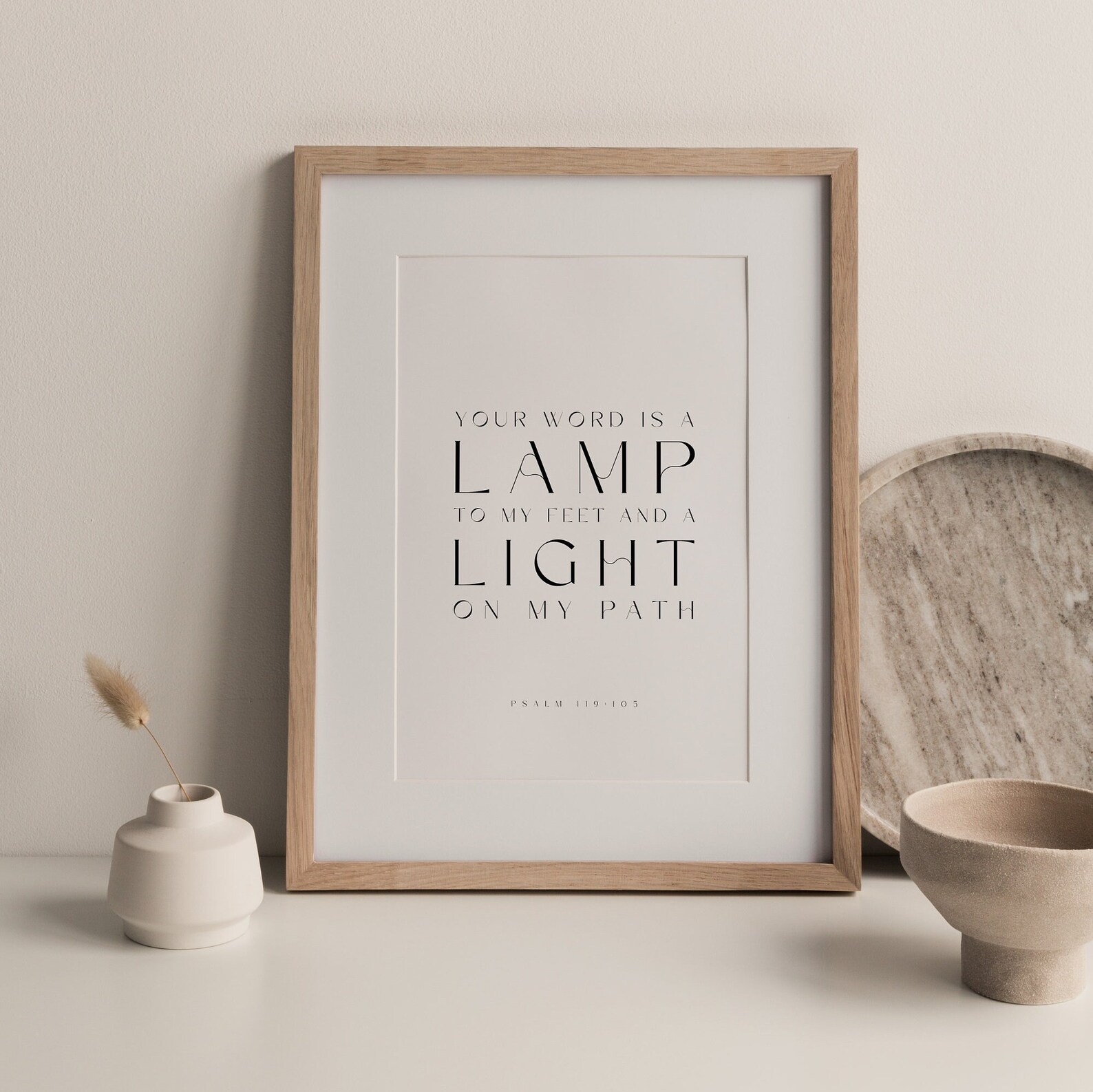 Psalm 119:105, Your Word is a Lamp to My Feet, Bible Verse Printable ...