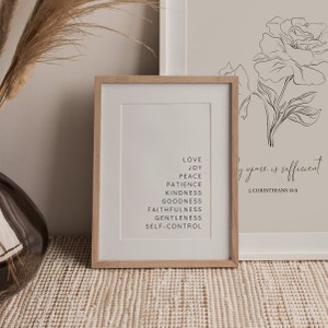 Frucht des Geistes druckbare, Frucht des Geistes Wandkunst, Bibel Vers druckbare, Schrift druckbar, Bibel Vers digitaler Download