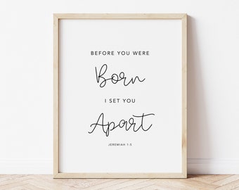 Jeremiah 1:5 Nursery Bible Verse Print (Digital Download)