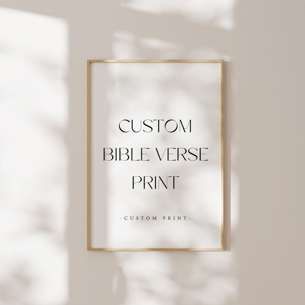 Verset biblique personnalisé à imprimer, art mural personnalisé verset biblique, impression biblique personnalisée, impression personnalisée, art mural personnalisé, impression chrétienne personnalisée