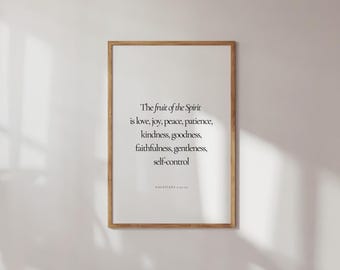Galater 5: 22-23, die Frucht des Geistes druckbare, die Frucht des Geistes Wandkunst digitale Download Bibel-Vers-Wandkunst Schrift-Druck
