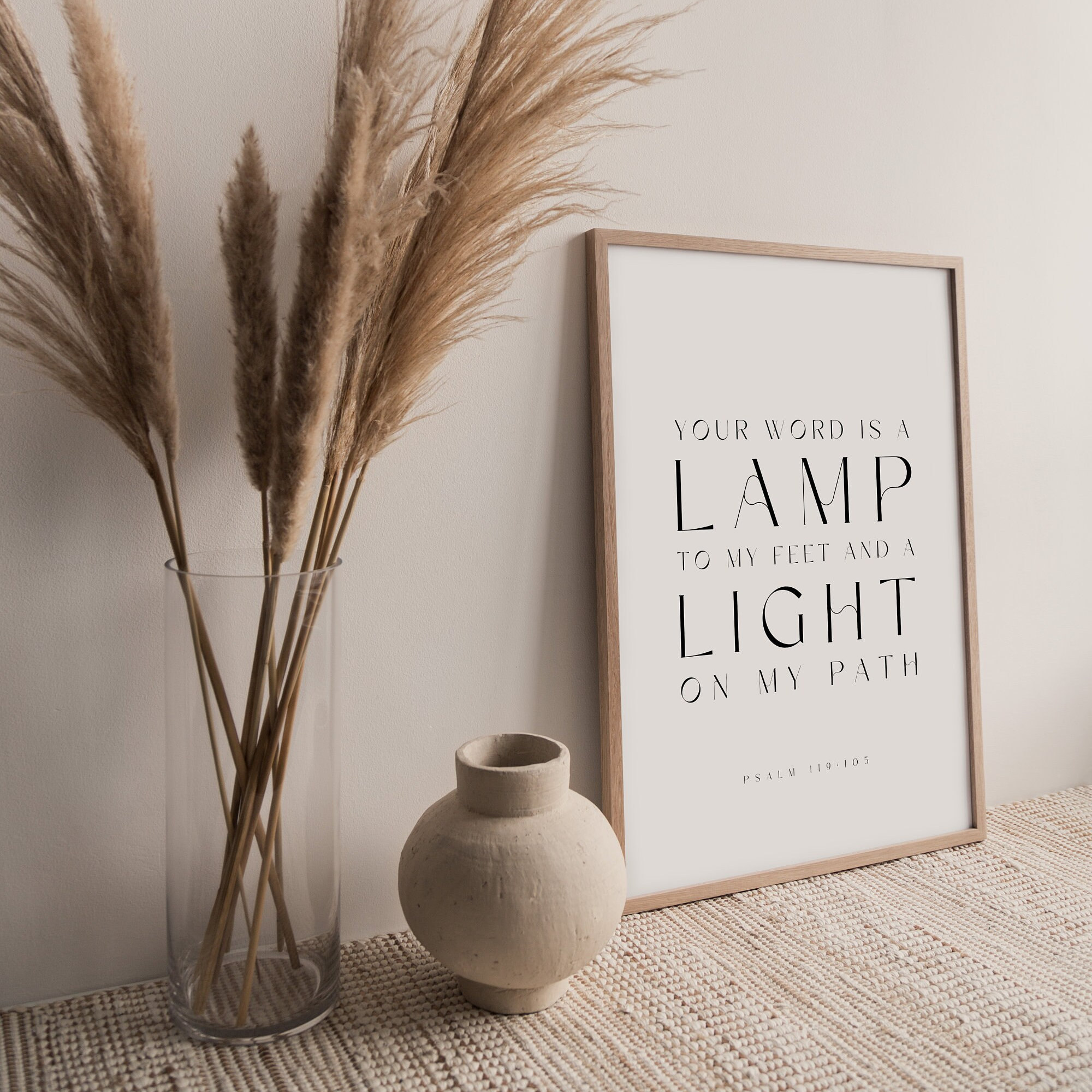 Psalm 119:105, Your Word is a Lamp to My Feet, Bible Verse Printable ...