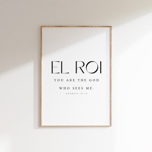 El Roi, You are the God Who Sees Me, El Roi Wall Art, Modern Christian Printable, Christian Wall Art, Minimal Bible Verse Print, Scripture