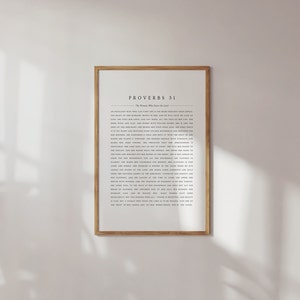 Proverbs 31, The Women Who Fears the Lord, Christian Mother&#39;s Day Gift, Women Christian Wall Art, Bible Verse, Gift for Wife, Gift for Mom