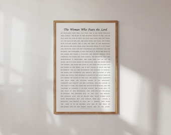 Proverbs 31 Christian Wall Art, Woman Scripture Print (Digital Download)