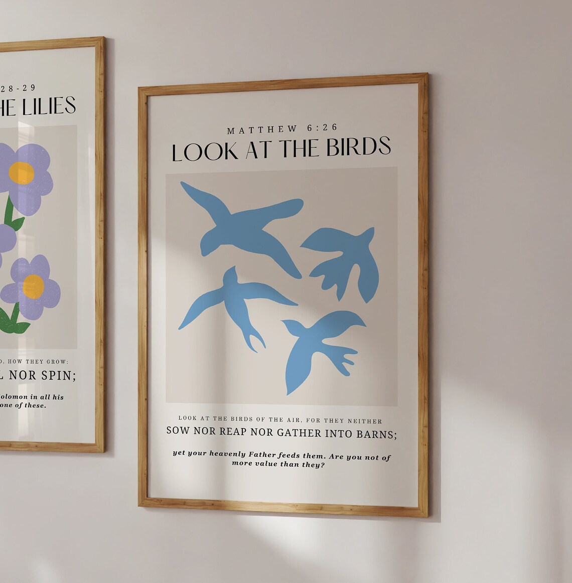 Matthew 6:26, Look at the Birds, Bible Verse Printable Wall Art ...