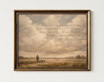 Isaiah 41:10 Vintage Jesus Shepherd Print (Digital Download)