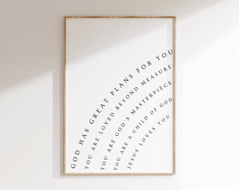 Christian Nursery Affirmations Art Print (Digital Download)