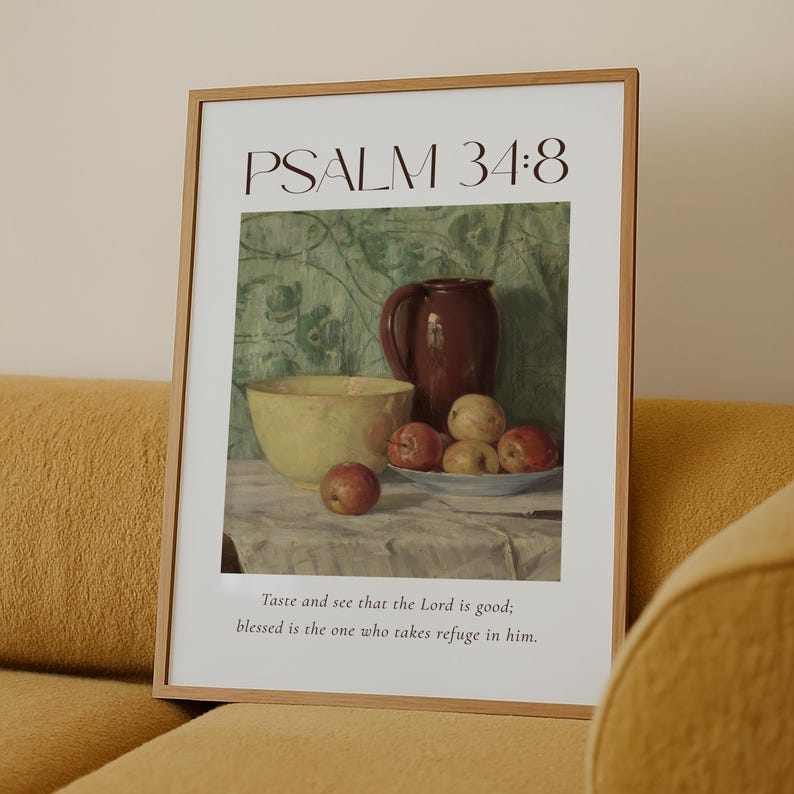 Psalm 34:8, Taste & See That the Lord is Good, Christian Kitchen Wall ...