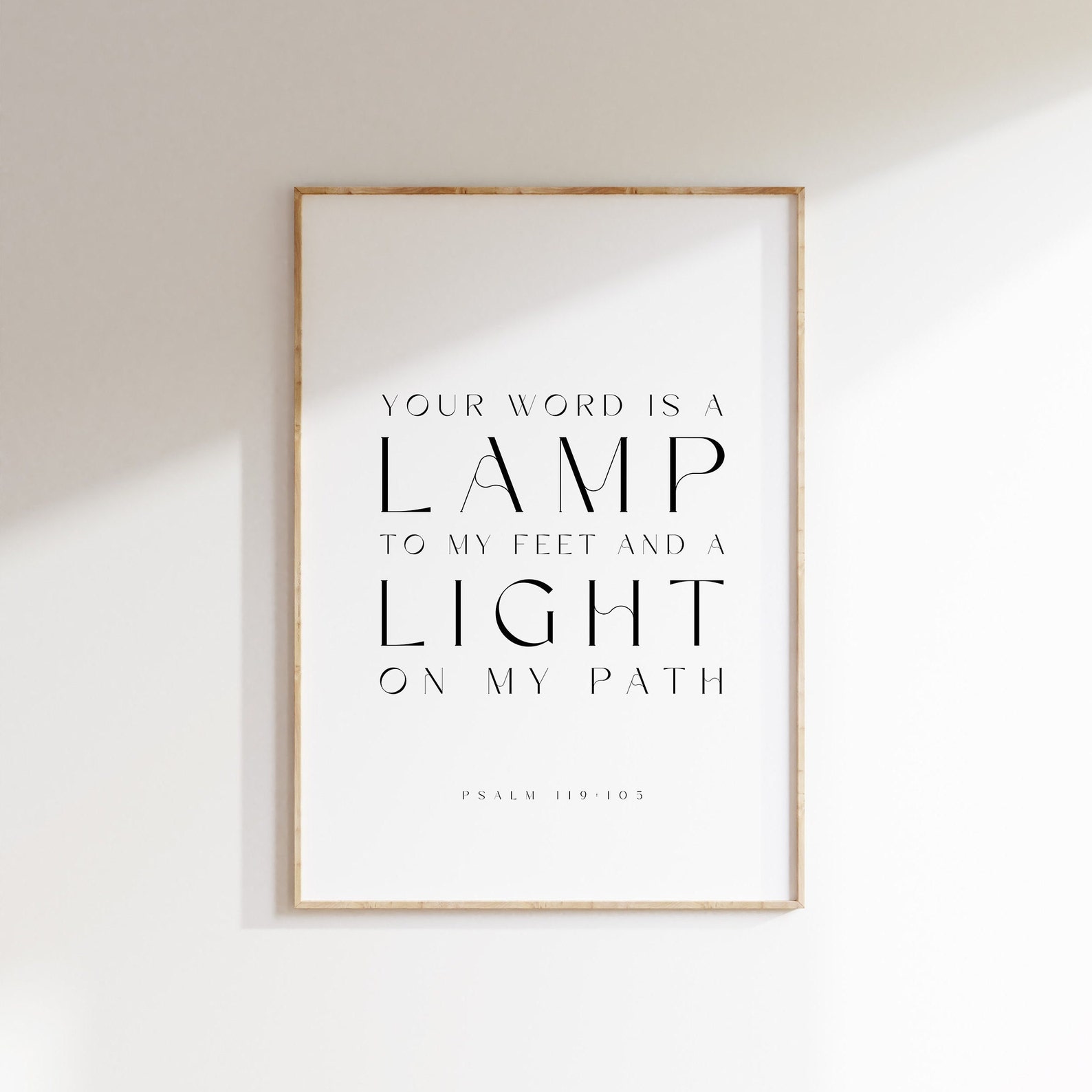 Psalm 119:105, Your Word is a Lamp to My Feet, Bible Verse Printable ...