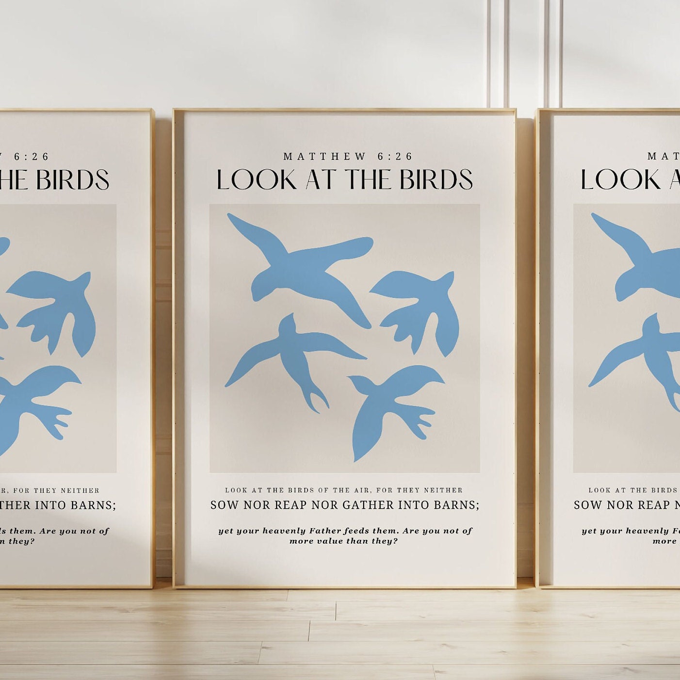 Matthew 6:26, Look at the Birds, Bible Verse Printable Wall Art ...