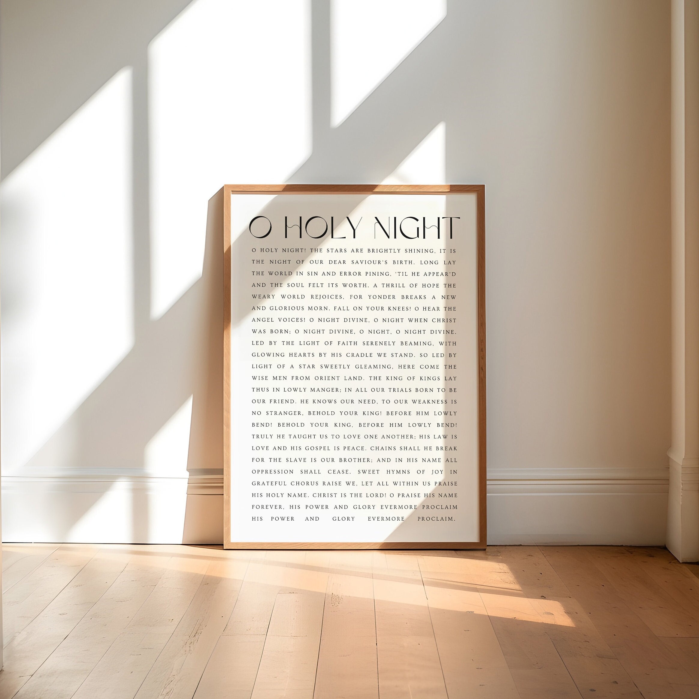 O Holy Night Lyrics Engraved Word Sign Digital Cut (Download Now) 