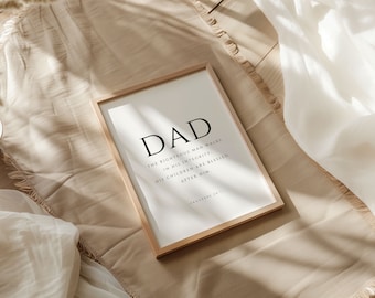 Proverbs 20:7 Dad Print, Christian Father's Day Gift (Digital Download)