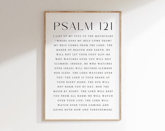 Psalm 121 Bible Verse Printable, Scripture Wall Art (Digital Download)