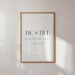 Targa in metallo spesso e resistente, stile antico, con scritta in lingua inglese Be Still And Know That I Am God (lingua italiana non garantita
