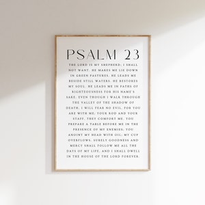 Set of 3 Christian Prints, Set of 3 Bible Verse Wall Art, Psalm Prints ...