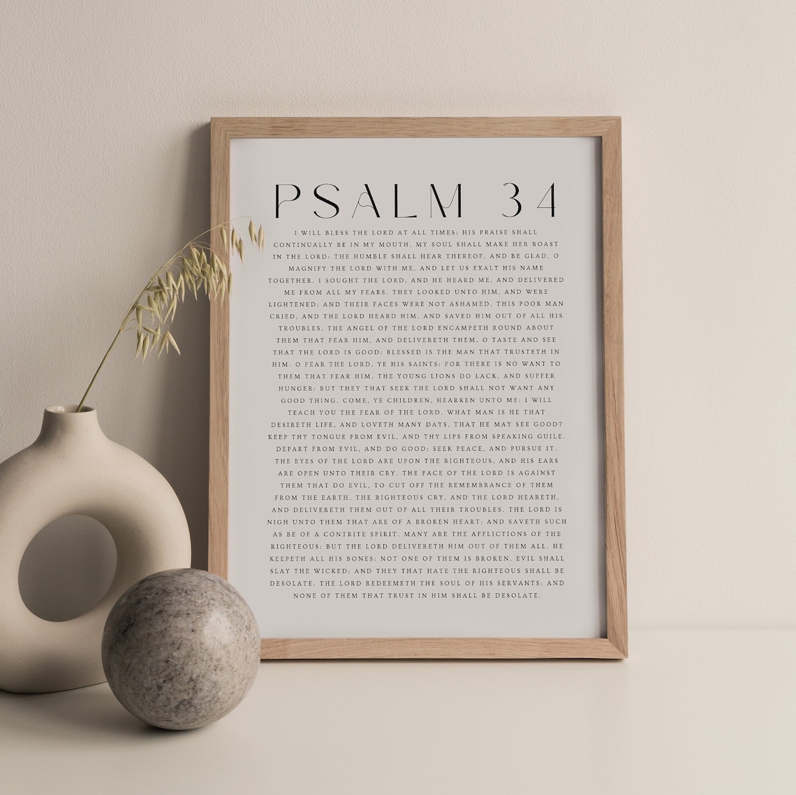 Psalm 34 Bible Verse Print, Christian Wall Art (digital Download) - Etsy