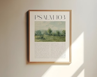 Psalm 103 Printable, Vintage Christian Wall Art (Digital Download)