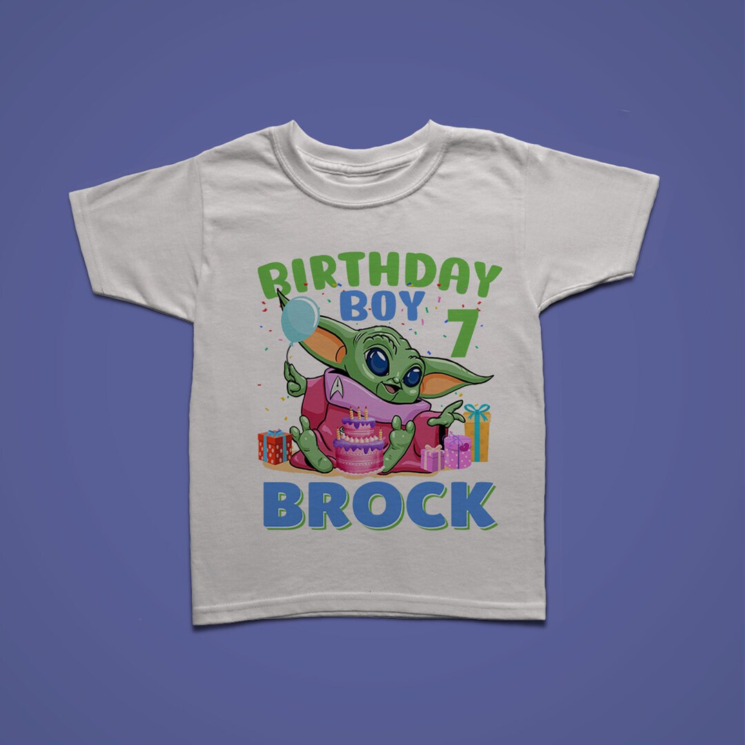 Baby Yoda Birthday Shirts/baby Yoda Customized Birthday Etsy