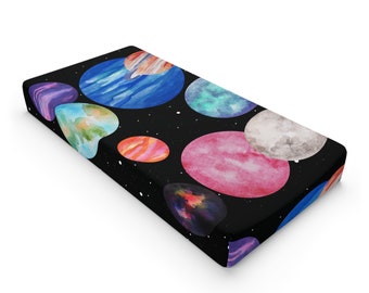 Outer Space Changing Pad Cover, Space Themed Nursery Gifts, Baby Space Theme Baby Changing Pad Cover, Planets Baby Room Decor, Space Baby