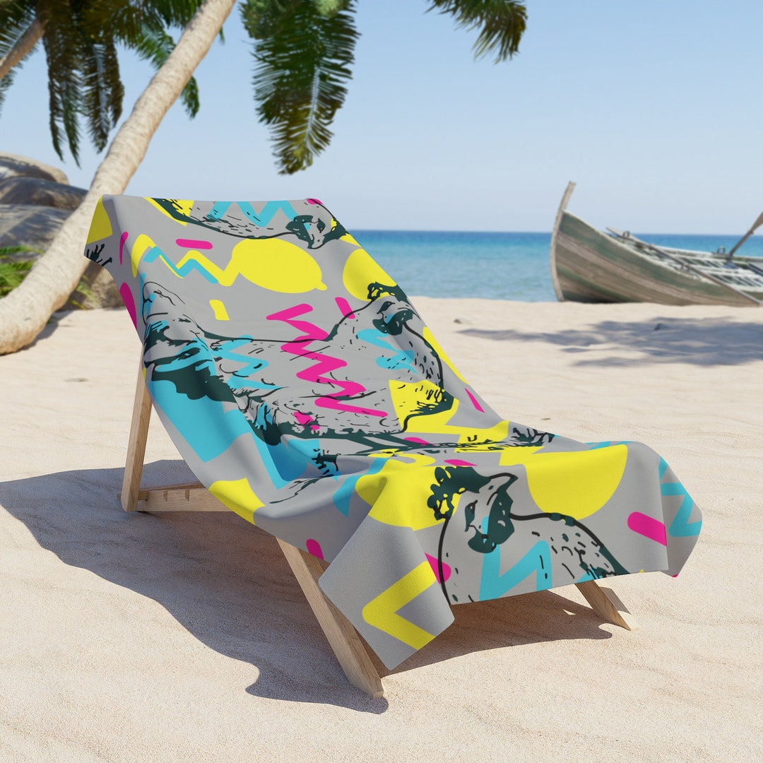 Funny Beach Towel Fun Beach Towel Mens Beach Towel Chicken Etsy