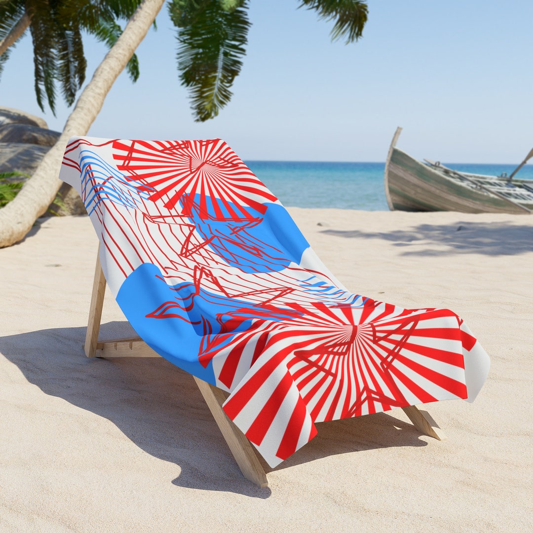 Patriotic Beach Towel, American Beach Towels, Vacation Beach Towel, Unisex Beach Towel, Stars