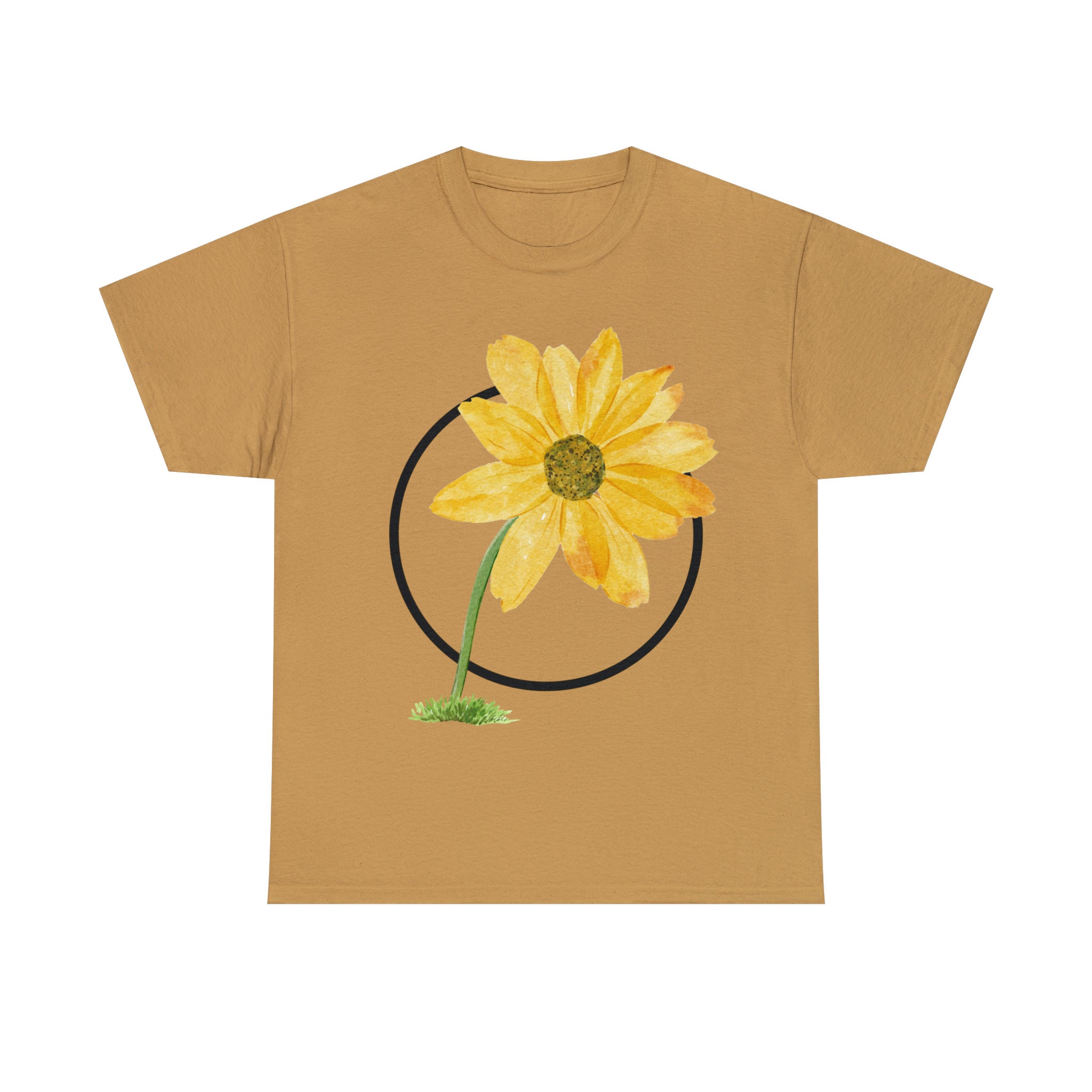 Yellow Sunflower Tee, Cute Flower Graphic Tee, Cute Women's Shirt ...