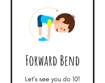 Body Break / Movement Card Set (25 cards, printable digital download bundle)