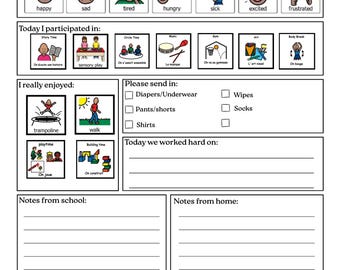 Daily Communication Sheets for Home and School (Autism, Special Education, BIP, Behaviour)