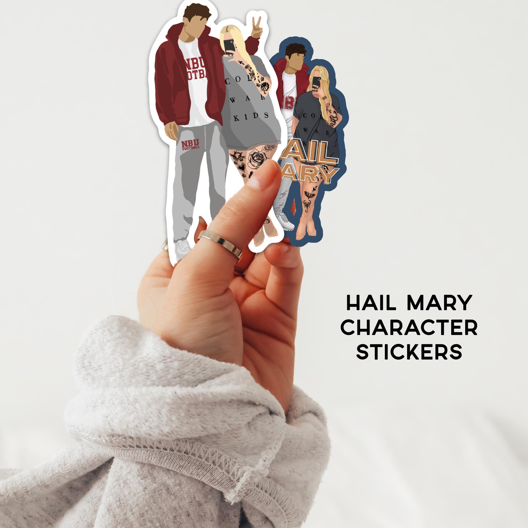 Hail Mary Sticker | Leo Hernandez & Mary Silver | Red Zone Rivals | Booktok | Kandi Steiner | Sports romance