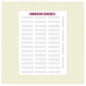 Sticker sheet - 5 stars | Planner stickers, Bujo stickers, Reading journal stickers, Scrapbooking, Created by Daydream by Stefy
