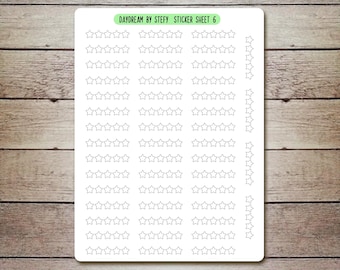 Sticker sheet - 5 stars | Planner stickers, Bujo stickers, Reading journal stickers, Scrapbooking, Created by Daydream by Stefy