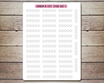 Sticker sheet - 5 stars | Planner stickers, Bujo stickers, Reading journal stickers, Scrapbooking, Created by Daydream by Stefy